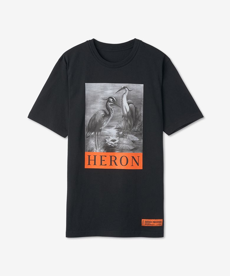 MUSINSA公式 | HERON PRESTON ロゴグラフィック半袖Tシャツ - ブラック 