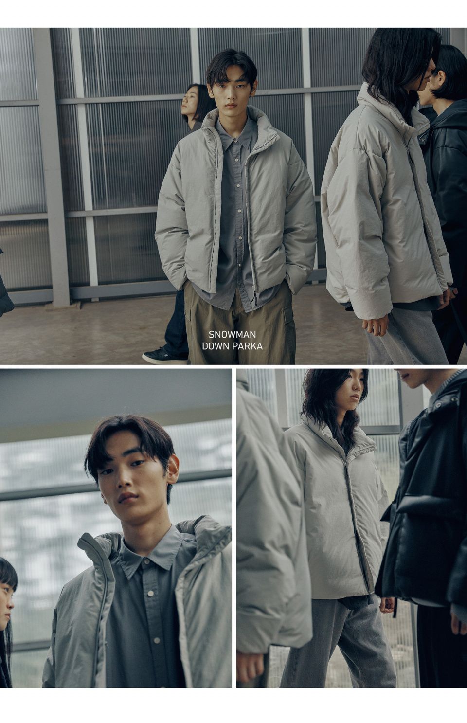 MUSINSA公式 | ANOTHER OFFICE Snowman Down Jacket (Almond Milk)