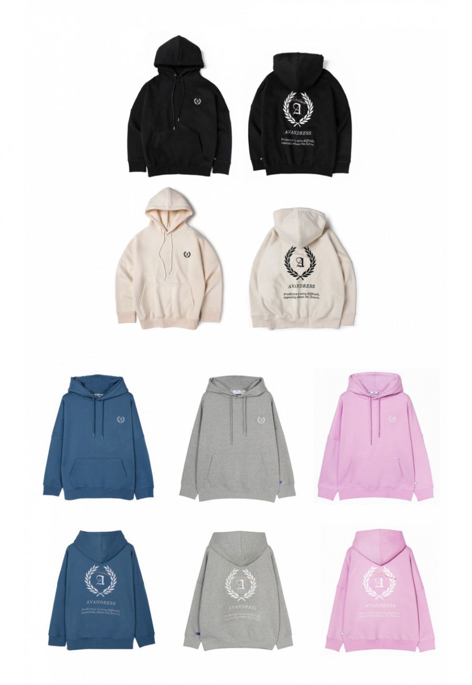 MUSINSA | AVANDRESS UNISEX LAUREL OVERSIZED HOODIE BLUE