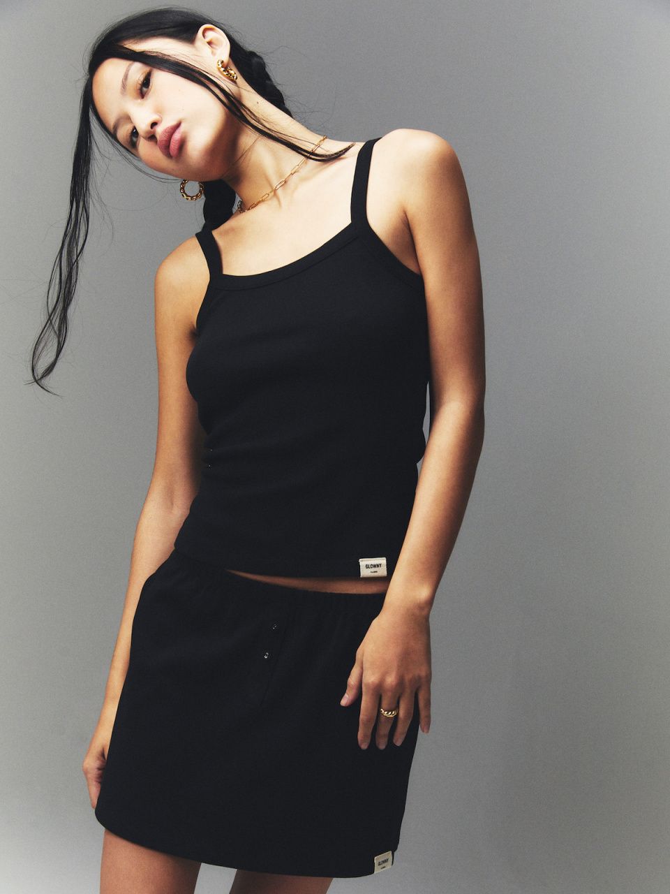 MUSINSA | GLOWNY G CLASSIC TANK (BLACK)