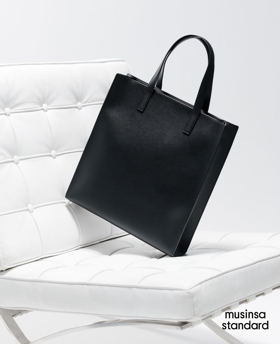 musinsa LETERIE バッグ MUSINSA | MUSINSA STANDARD Synthetic Leather Square Tote Bag