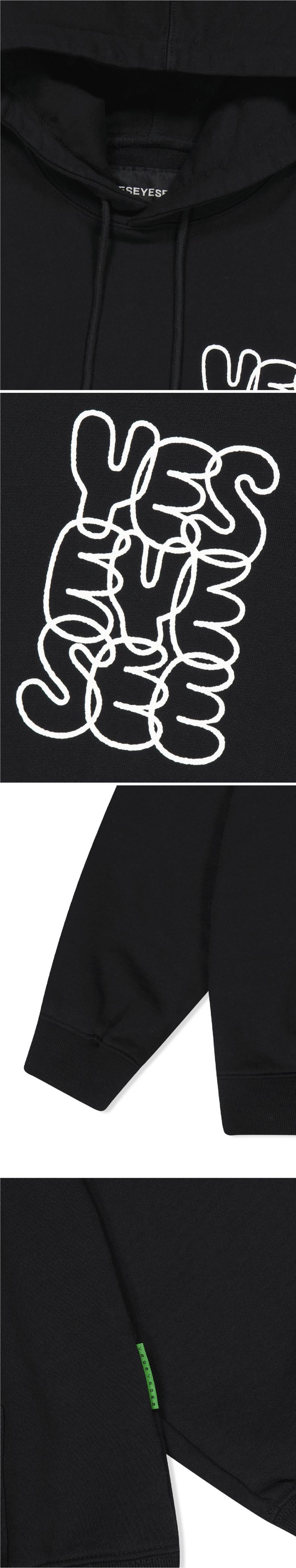 MUSINSA公式 | YESEYESEE C-Logo Hoodie Black