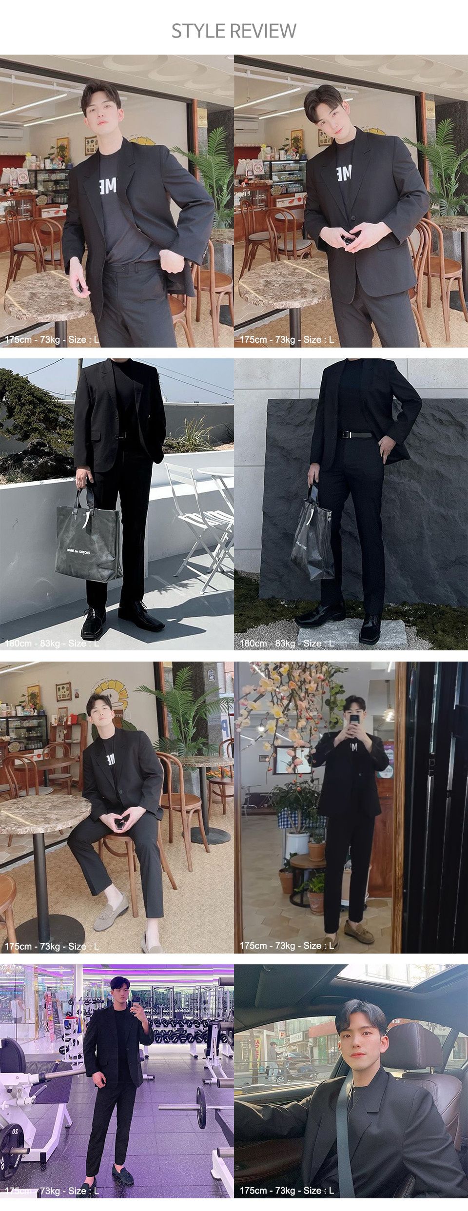 MUSINSA公式 | DECOROSO レギュラーフィットツーボタンセットアップ