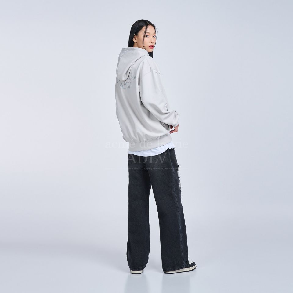 MUSINSA | acmé de la vie GREY FUZZY RABBIT HOODIE GREY