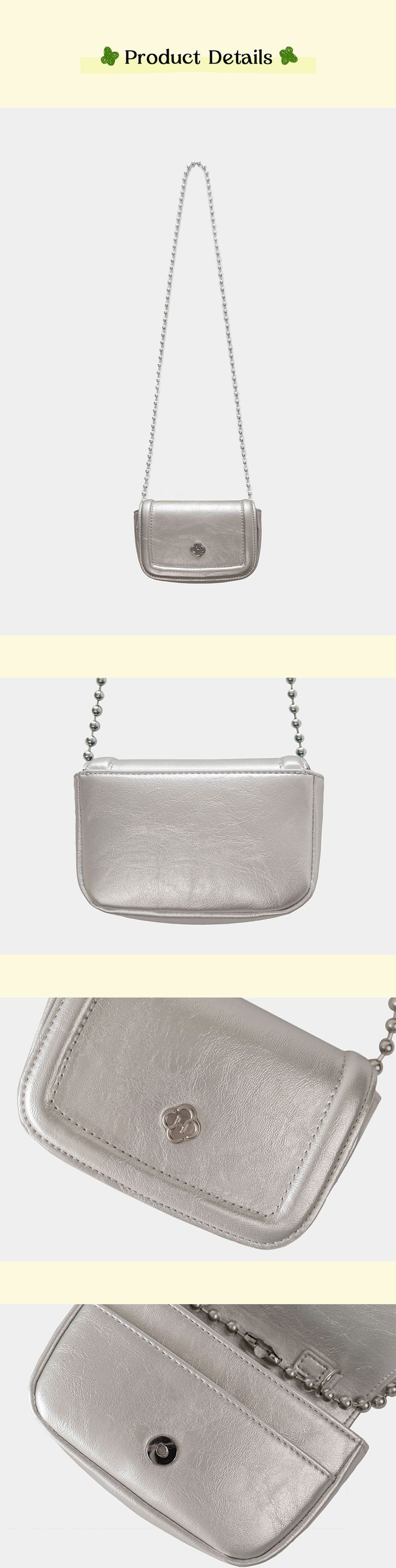 MUSINSA | HEEARI Poppy Chain Mini Bag_Silver