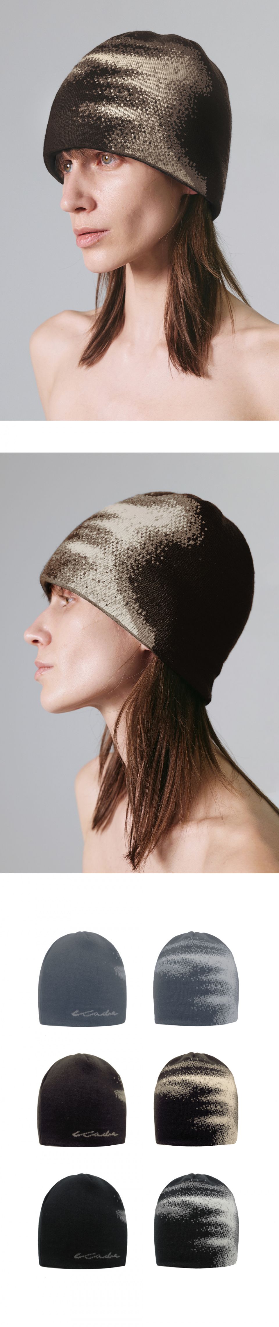 MUSINSA公式 | NACHE SHADOW JACQUARD BEANIE BEIGE