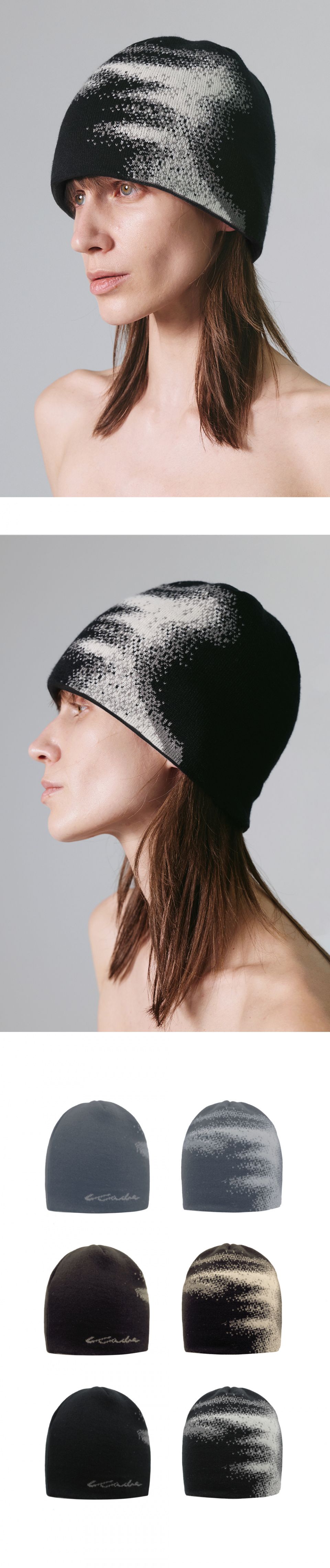 SHADOWS ビーニー ニット帽 FACT ニット MUSINSA公式 | NACHE SHADOW JACQUARD BEANIE BLACK