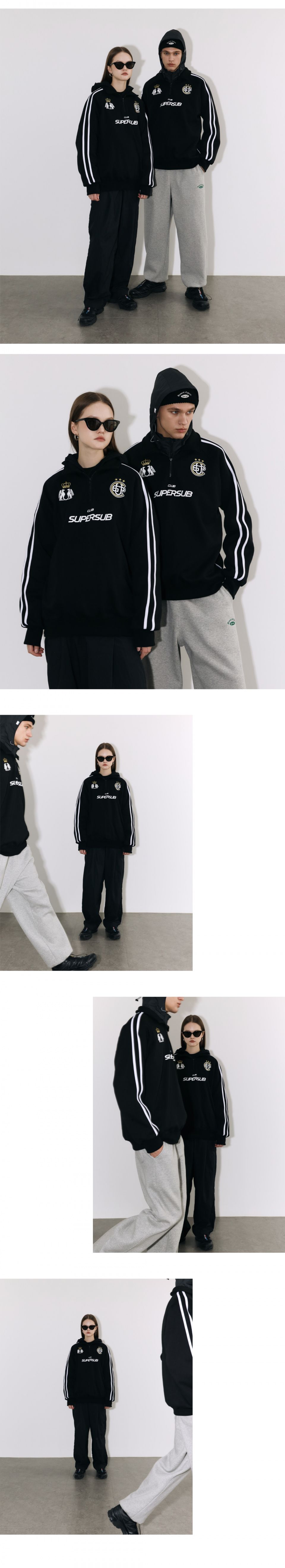 MUSINSA公式 | SUPERSUB クラブレプリカスウェットシャツ[ブラック]