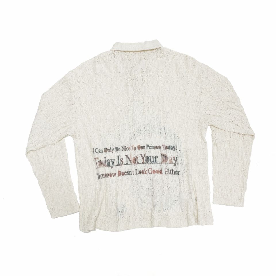 MUSINSA公式 | 604SERVICE TODAY IS NOT YOUR DAY COLLAR T SHIRT