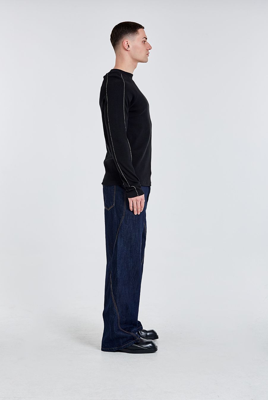 MUSINSA | 51PERCENT Tunnel lining wide pants - RAW