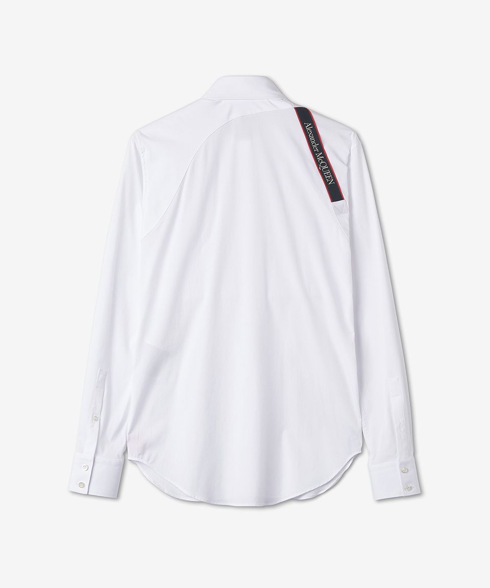 21SS　Alexander McQUEEN　ハーネスデザイン　ホワイトシャツ MUSINSA公式 | ALEXANDER McQUEEN ストラップハーネスシャツ