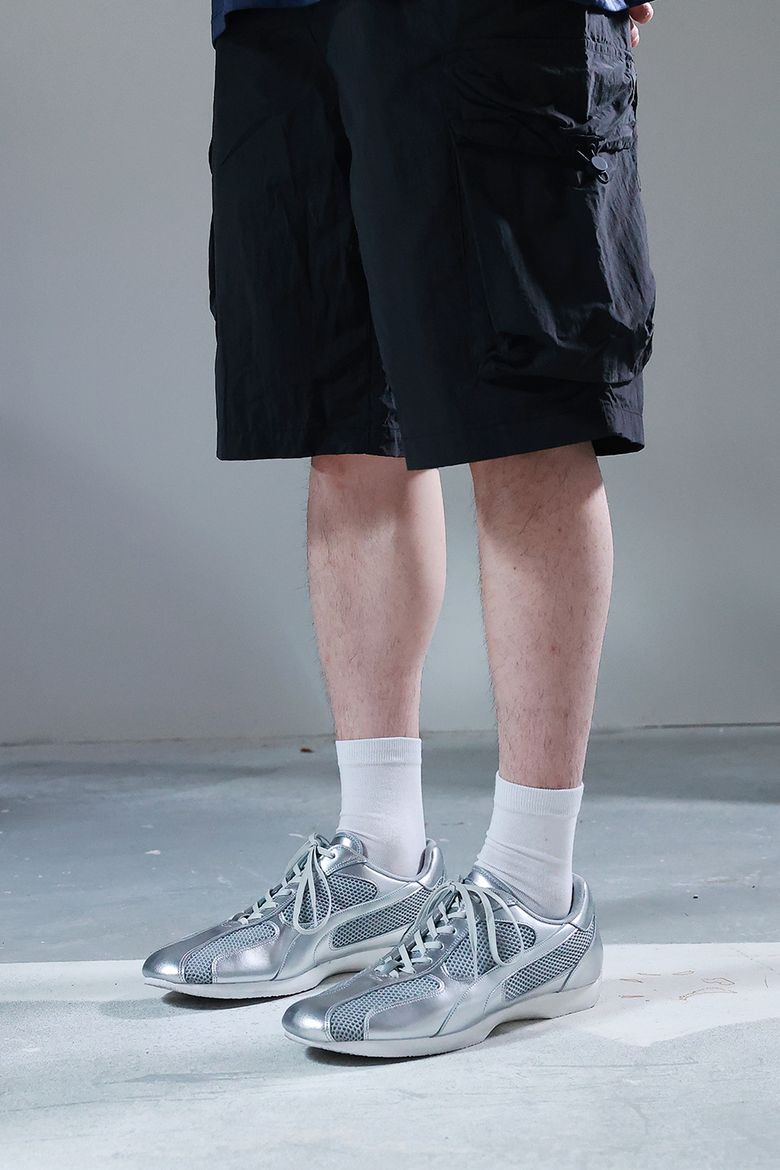 MUSINSA | YASE [Lab Series] Spider Leather Sneakers Silver
