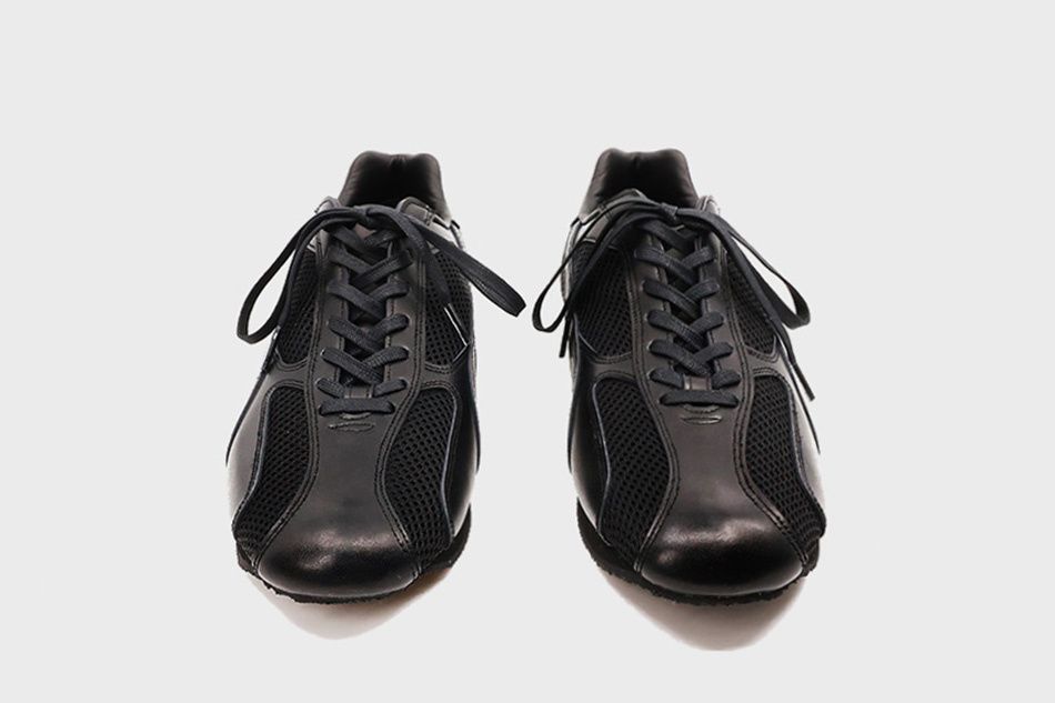 MUSINSA | YASE [Lab Series] Spider Leather Sneakers Black