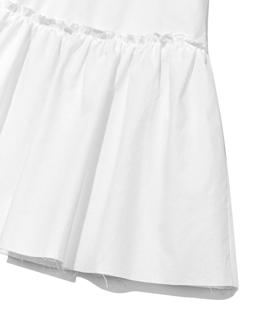 MUSINSA公式 | GLOWNY RODEO TIERED RUFFLE SKIRT (WHITE)