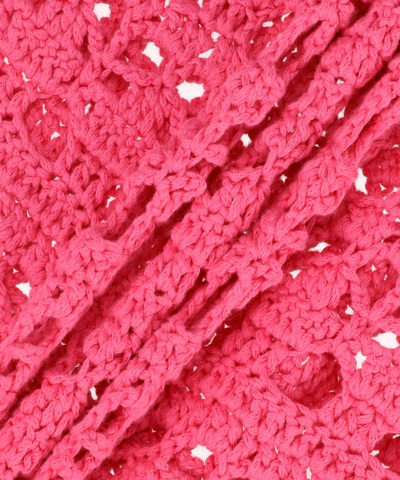 MUSINSA | GANNI Crochet Cover-Up Slip Dress - Shocking Pink / K1807483