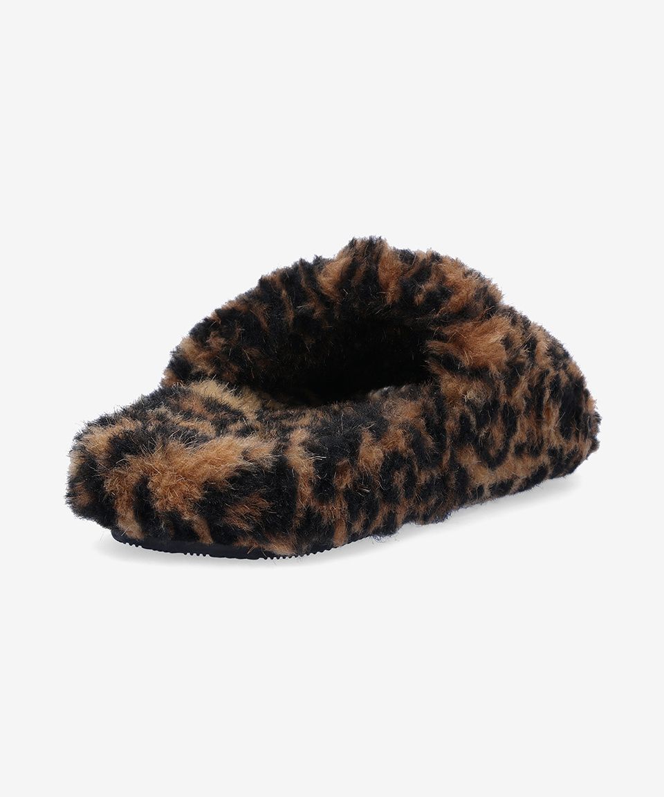 MUSINSA公式 | BALENCIAGA Furry Slide Sandals - Leopard