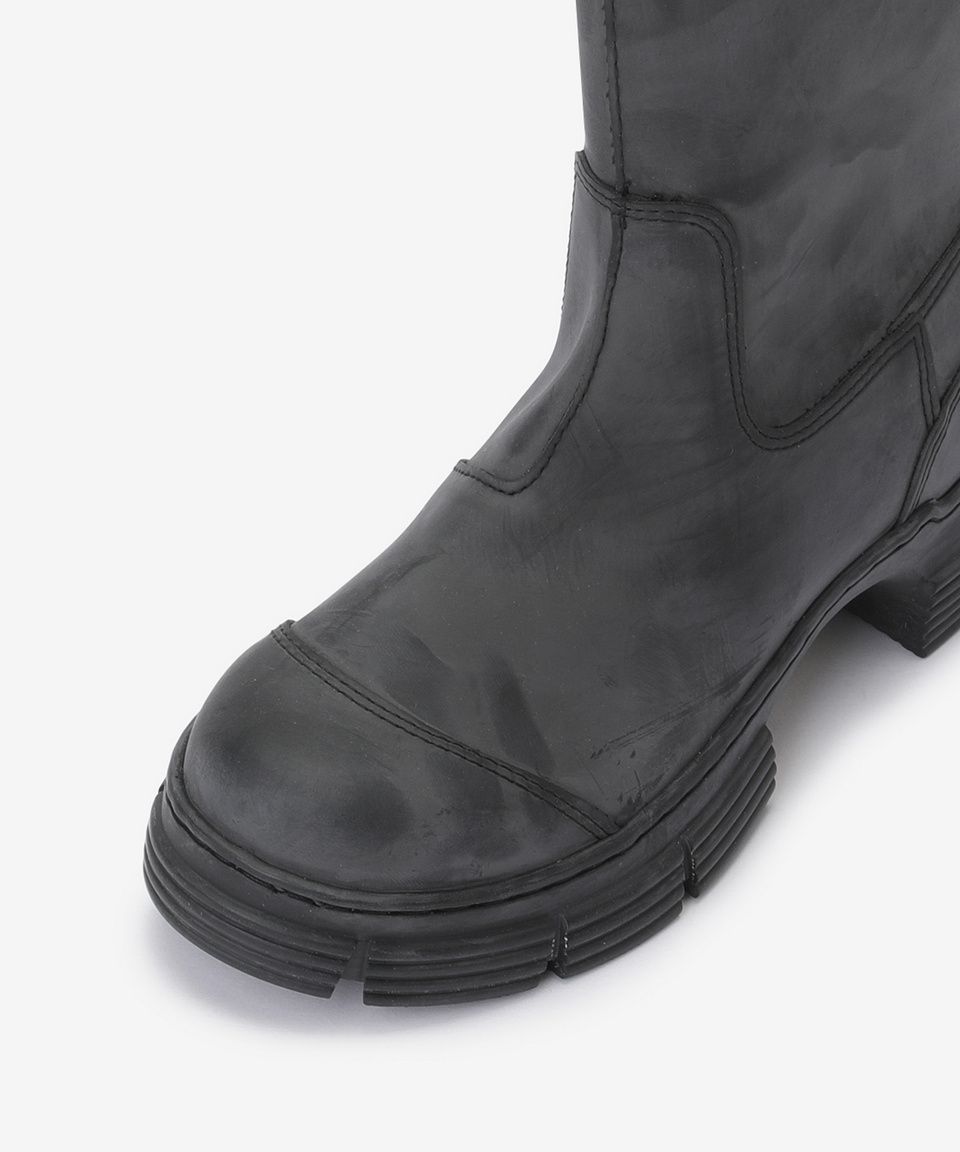 Rubber Stiefel Ganni Ganni // Rubber Shearling Lined Country Boot