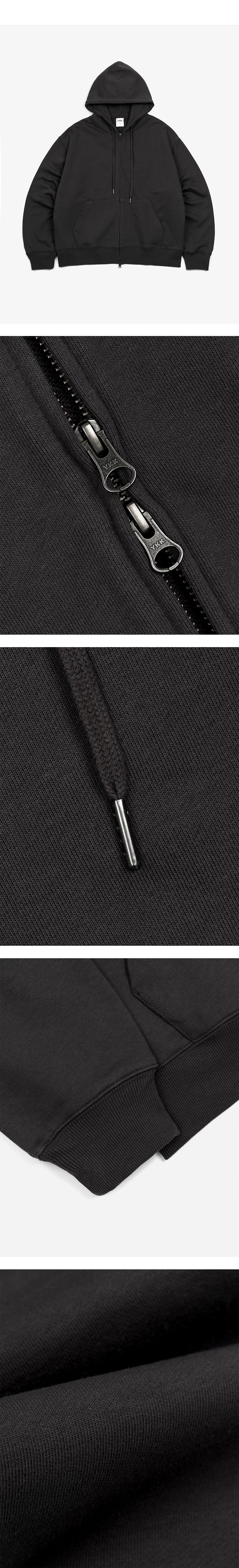 MUSINSA公式 | TOFFEE 2WAYスウェットフード集業（BLACK）