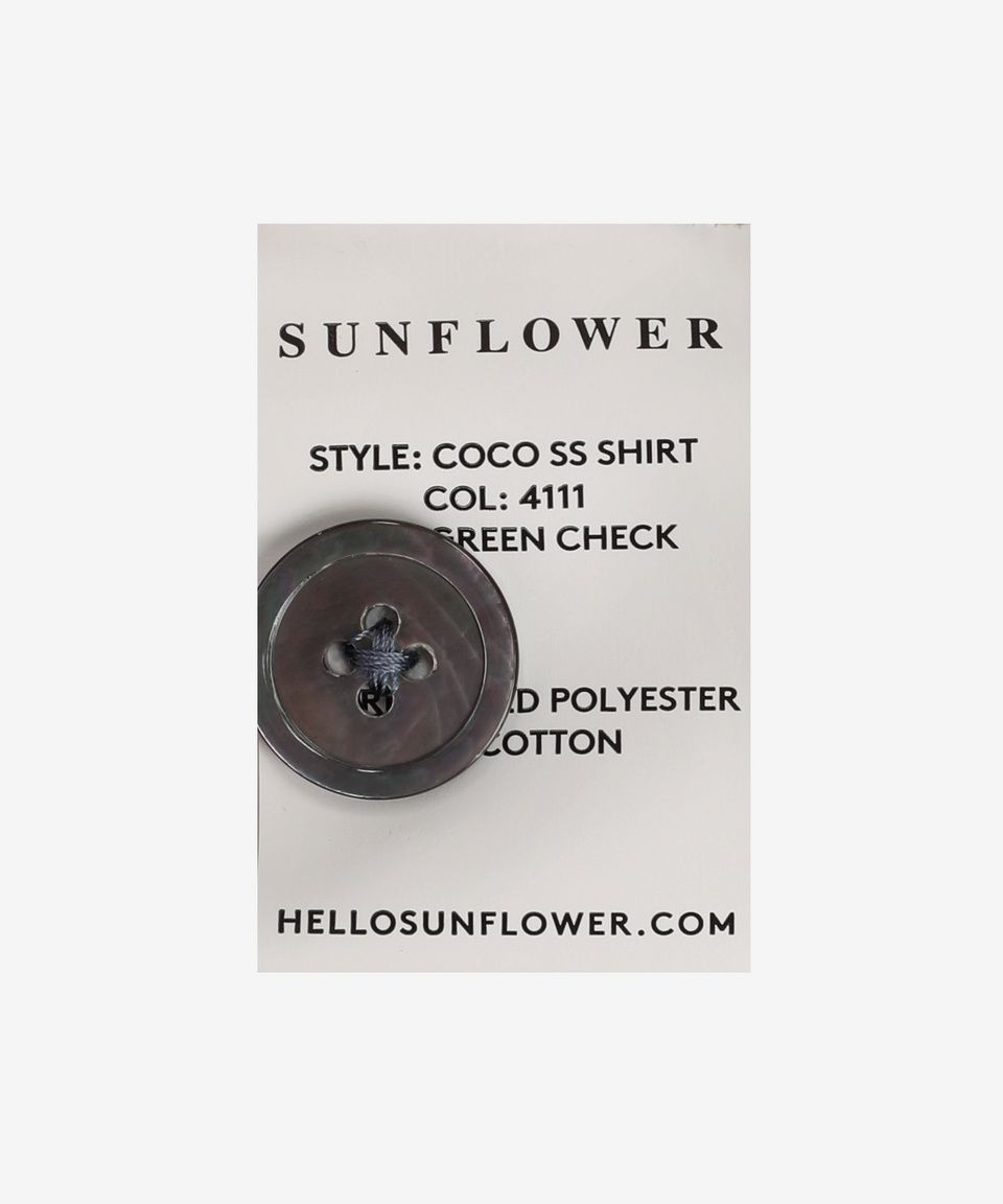 MUSINSA | SUNFLOWER Coco SS Shirt - Green Check / 4111310