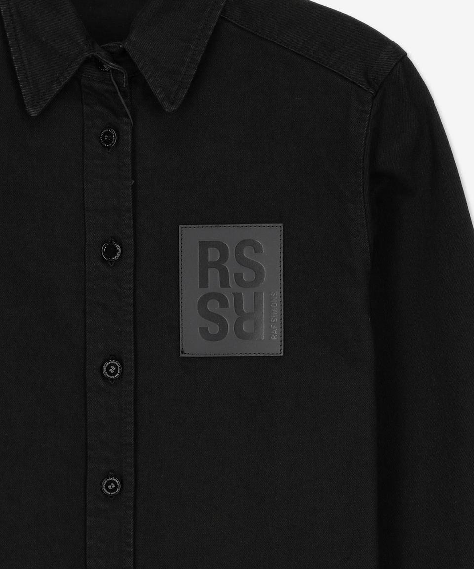 MUSINSA公式 | RAF SIMONS ロゴパッチシャツ - ブラック