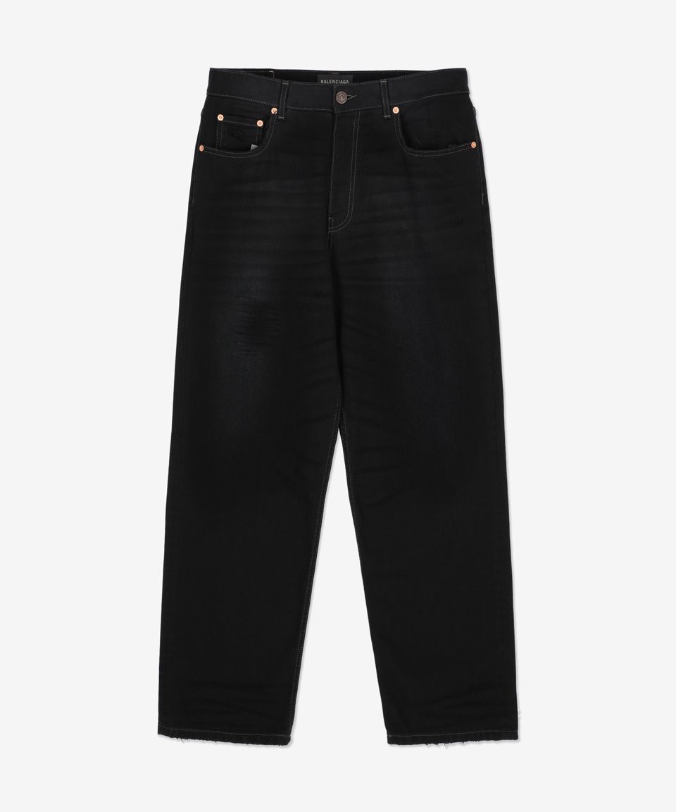 MUSINSA | BALENCIAGA Men's Loose Fit Denim Pants - Black