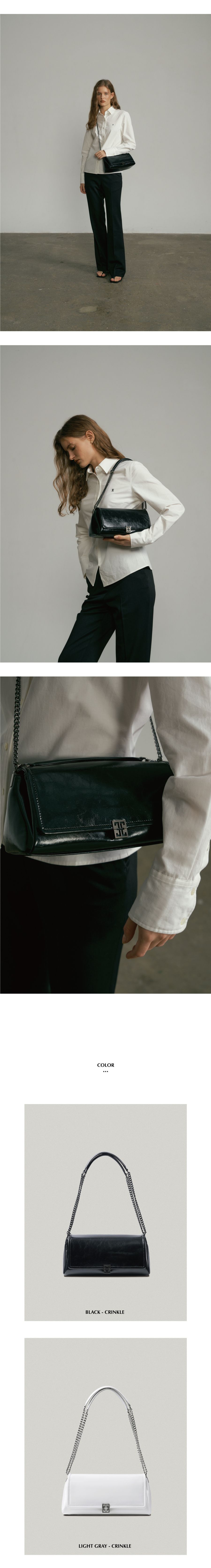 MUSINSA | FOLNUA CLASSIC LOGO CHAIN BAG - CRINKLE [2COLOR]