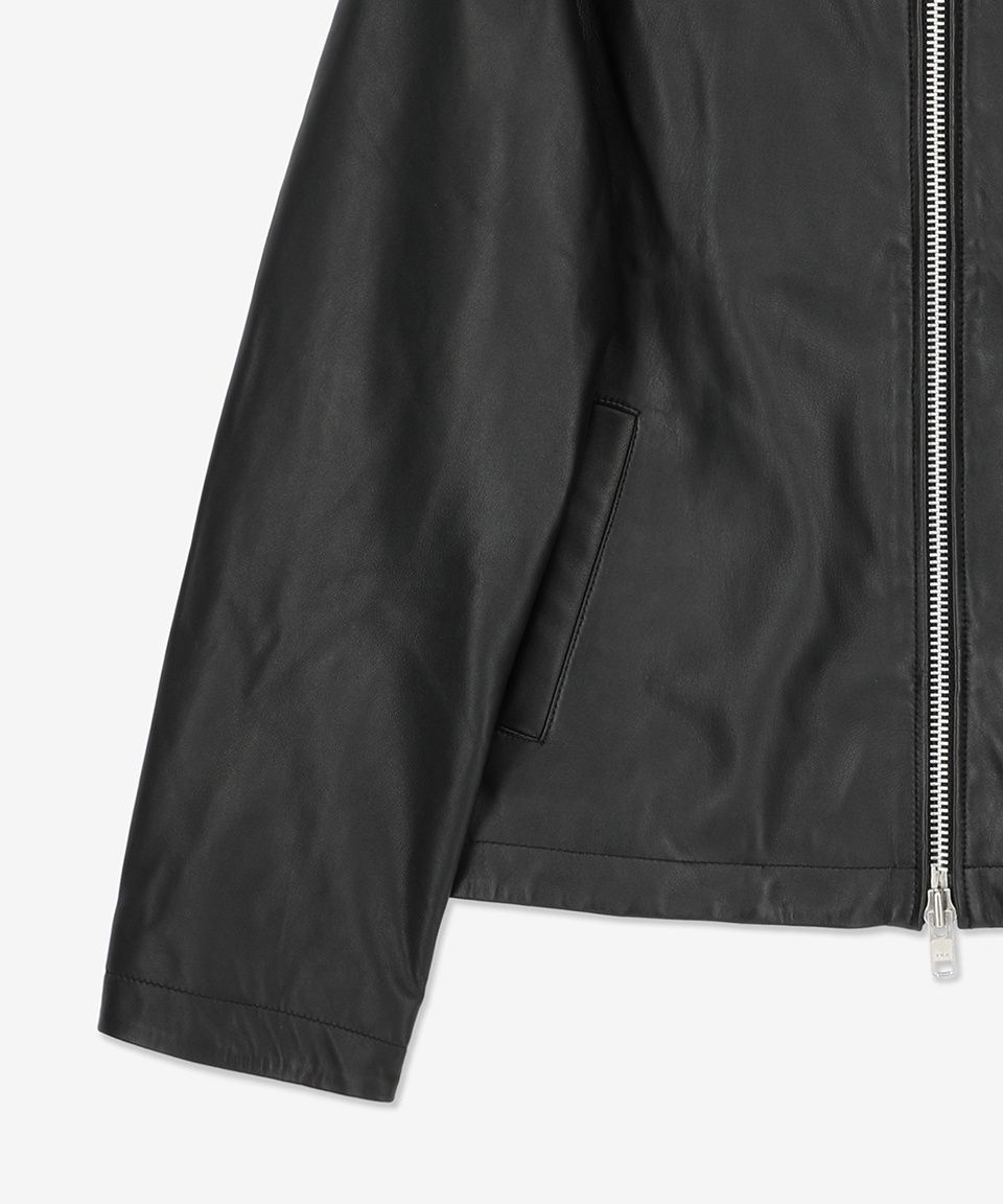 MUSINSA公式 | SUNFLOWER Men's Short Leather Jacket - Black / 60190999