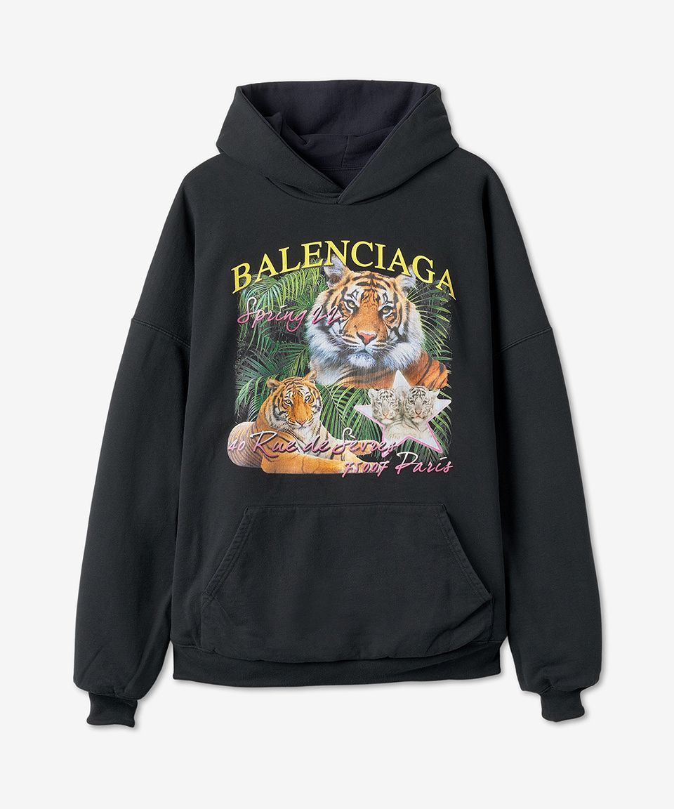 MUSINSA | BALENCIAGA Reversible FBI Tiger Hoodie - Black: Navy