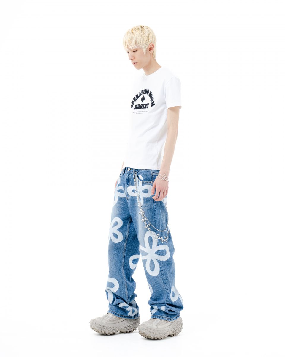MUSINSA | SURGERY painted clover jeans - blue denim