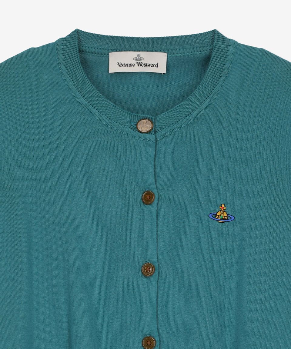 vivienne westwood 半袖コットンカーディガン　ターコイズブルー MUSINSA公式 | VIVIENNE WESTWOOD レディース ベアカーディガン