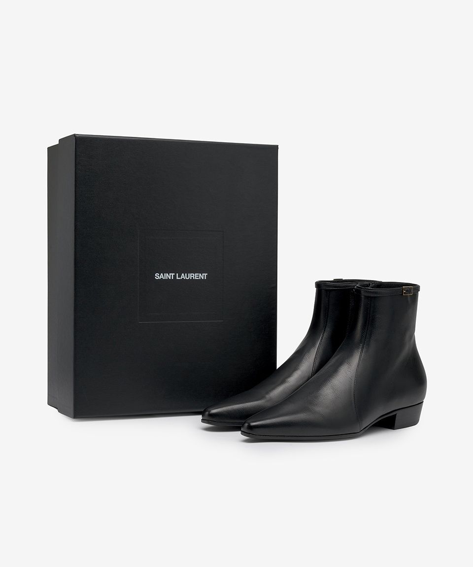 MUSINSA公式 | SAINT LAURENT ARSUN Zipper Boots - Black