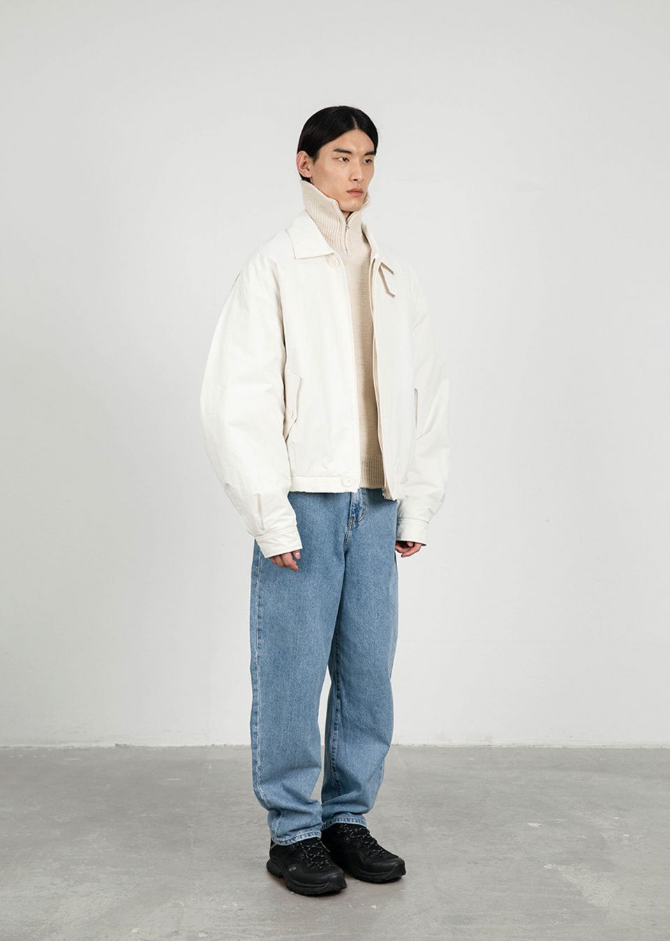 MUSINSA公式 | AMOMENTO PADDED COTTON NYLON JUMPER (2 COLORS)