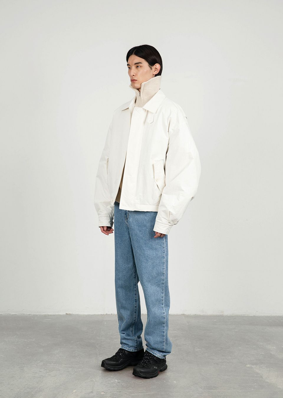 MUSINSA公式 | AMOMENTO PADDED COTTON NYLON JUMPER (2 COLORS)