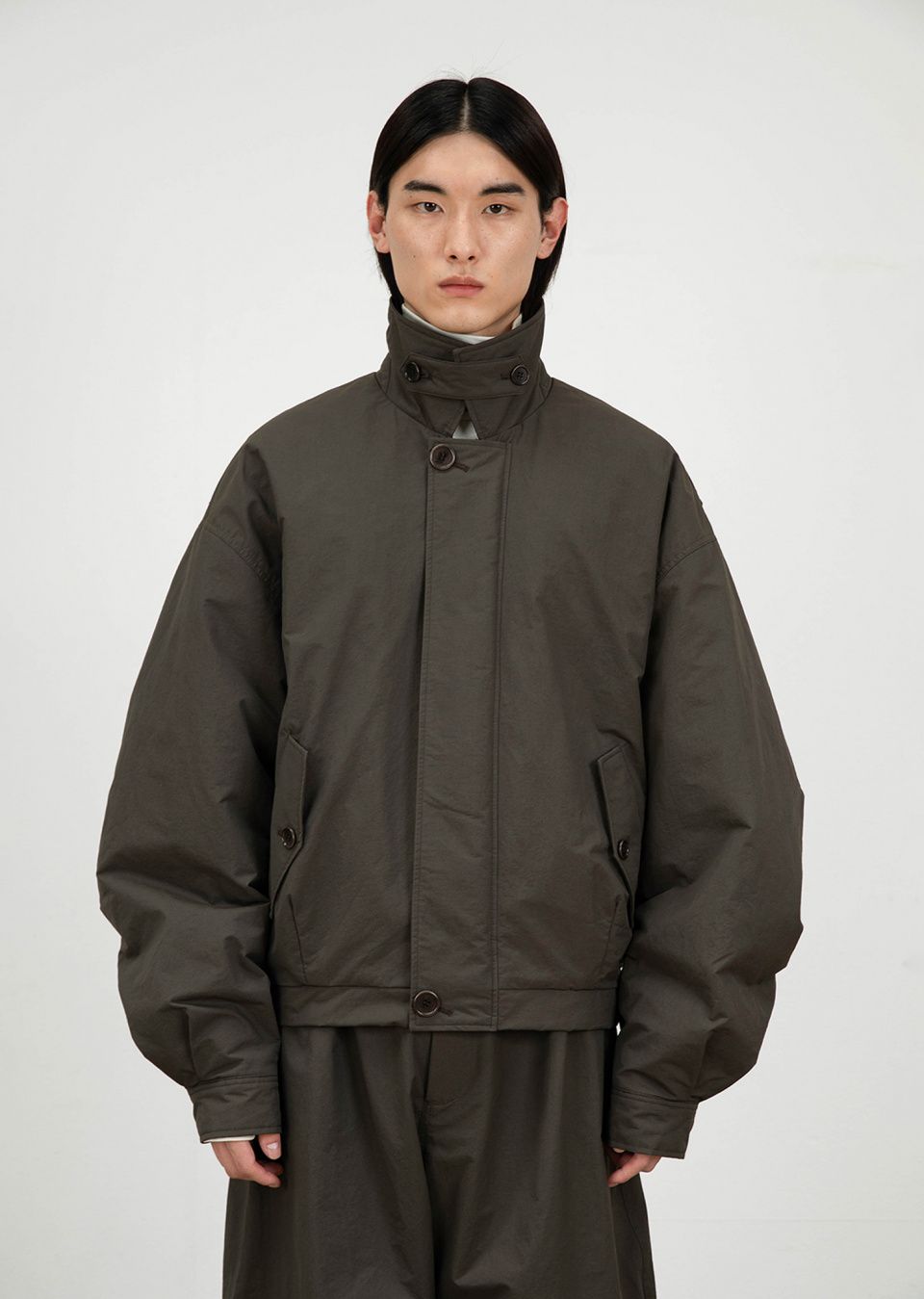 MUSINSA | AMOMENTO PADDED COTTON NYLON JUMPER (2 COLORS)