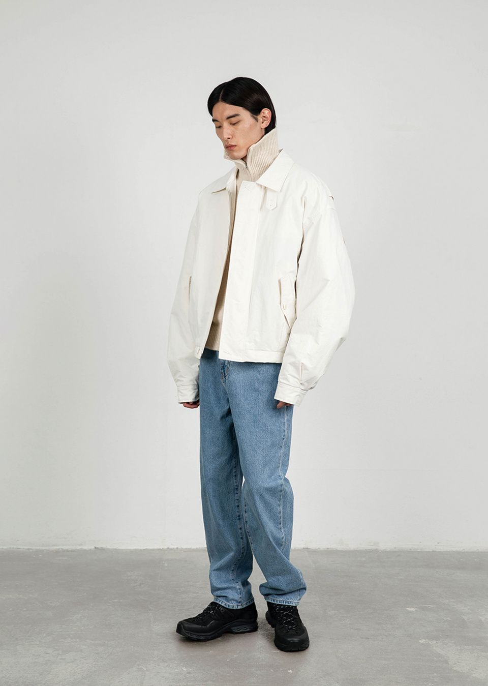 MUSINSA公式 | AMOMENTO PADDED COTTON NYLON JUMPER (2 COLORS)