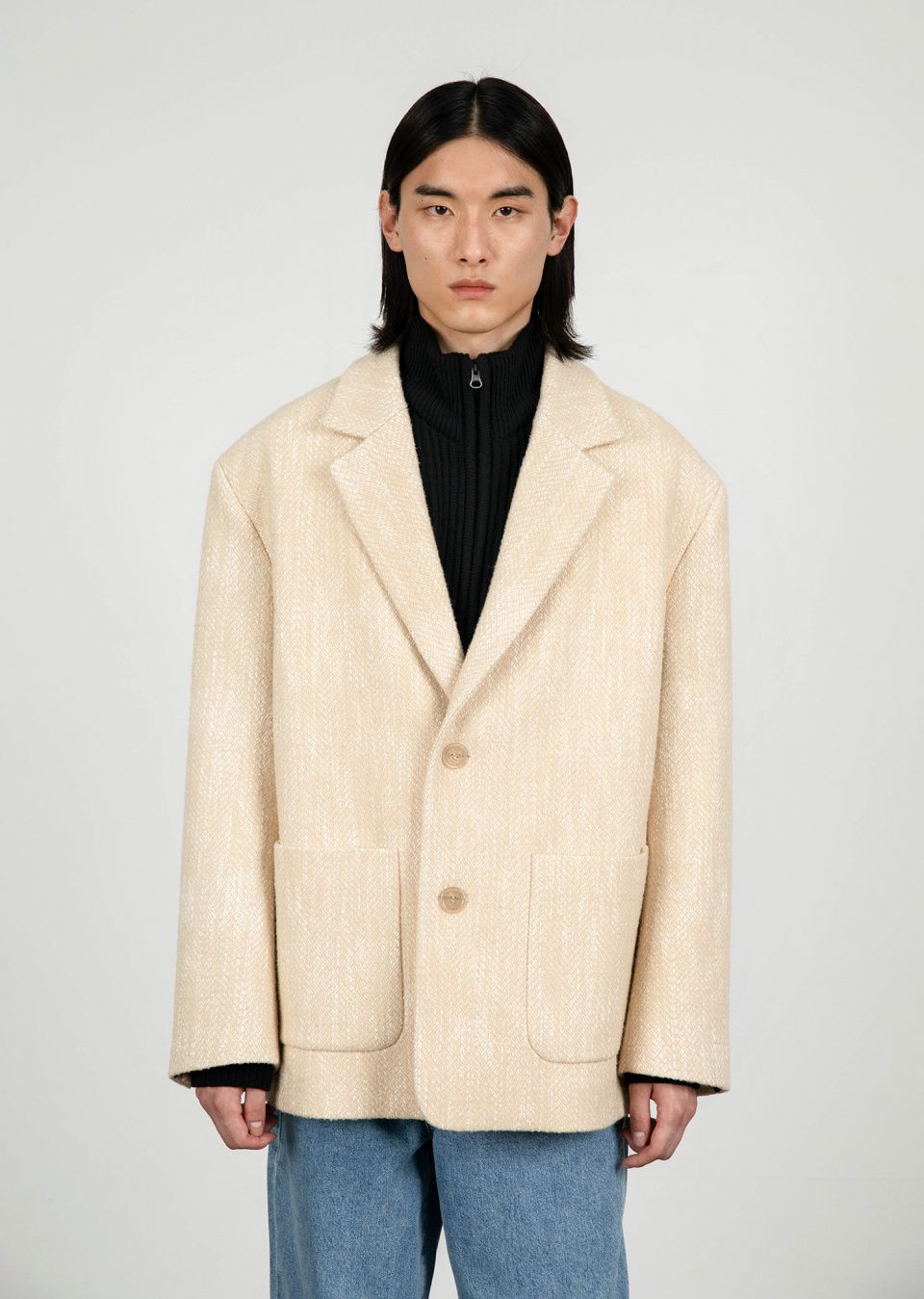 MUSINSA公式 | AMOMENTO OVERSIZED WOOL JACKET