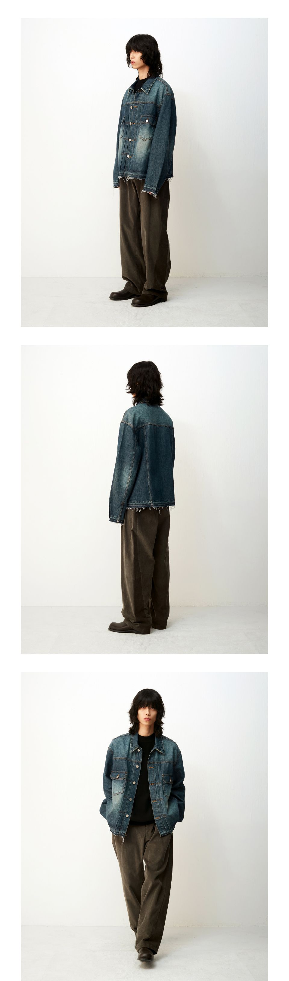 MUSINSA公式 | COOR Low Cut Type II Denim Jacket (Washed Indigo)