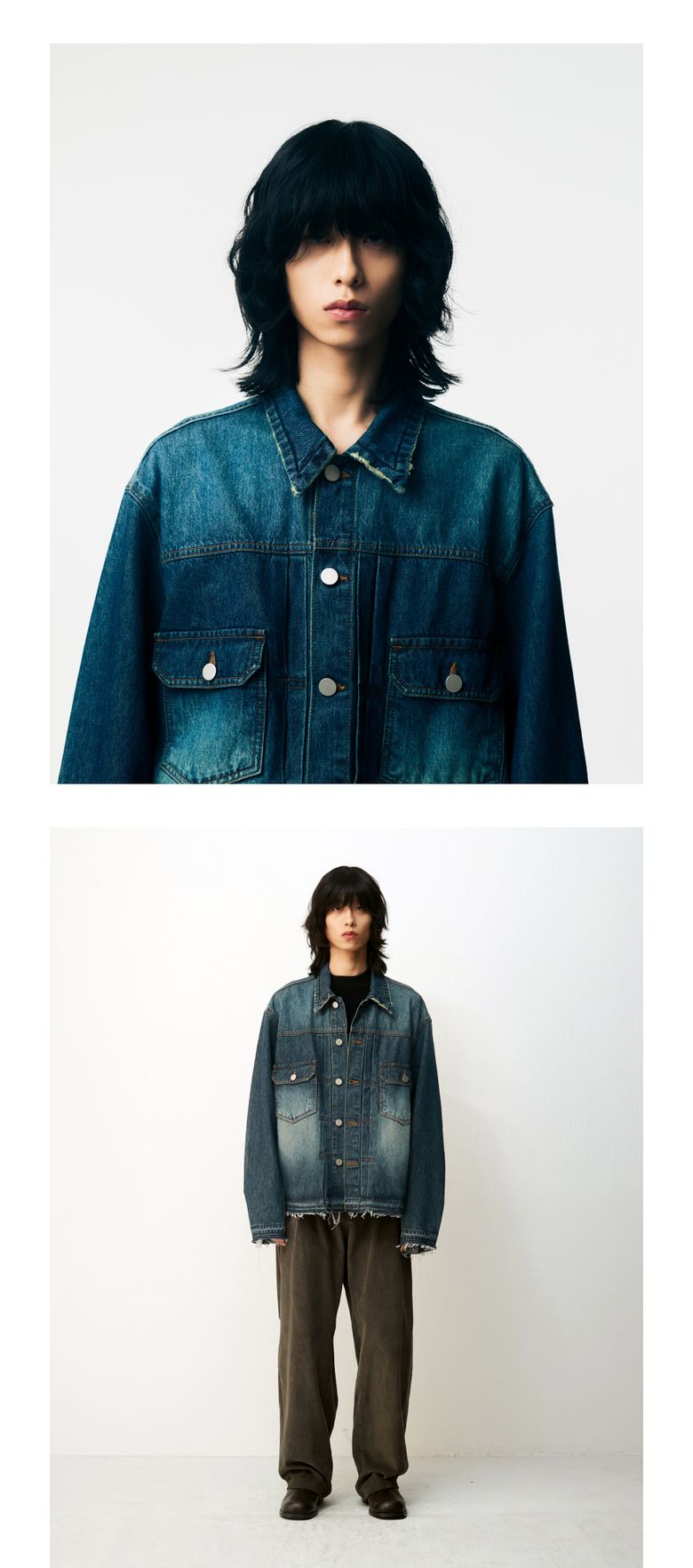 MUSINSA | COOR Low Cut Type II Denim Jacket (Washed Indigo)