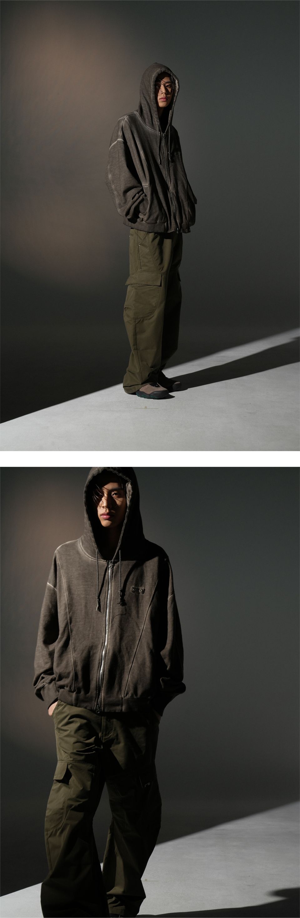 MUSINSA公式 | GRAILZ LUNAR ZIP HOODIE [BROWN]