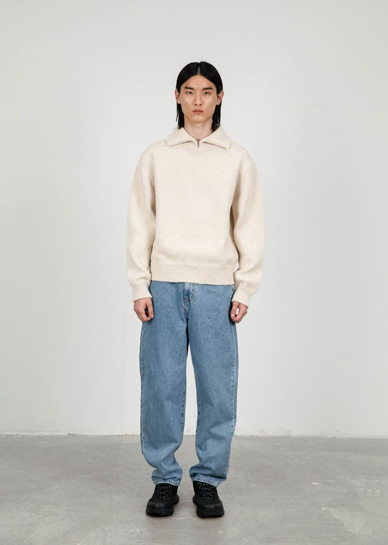 MUSINSA公式 | AMOMENTO HALF ZIP-UP KNIT (2 COLORS)