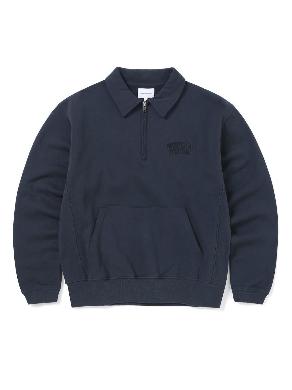 MUSINSA公式 | thisisneverthat (FW23) Half Zip Polo Sweatshirt Navy