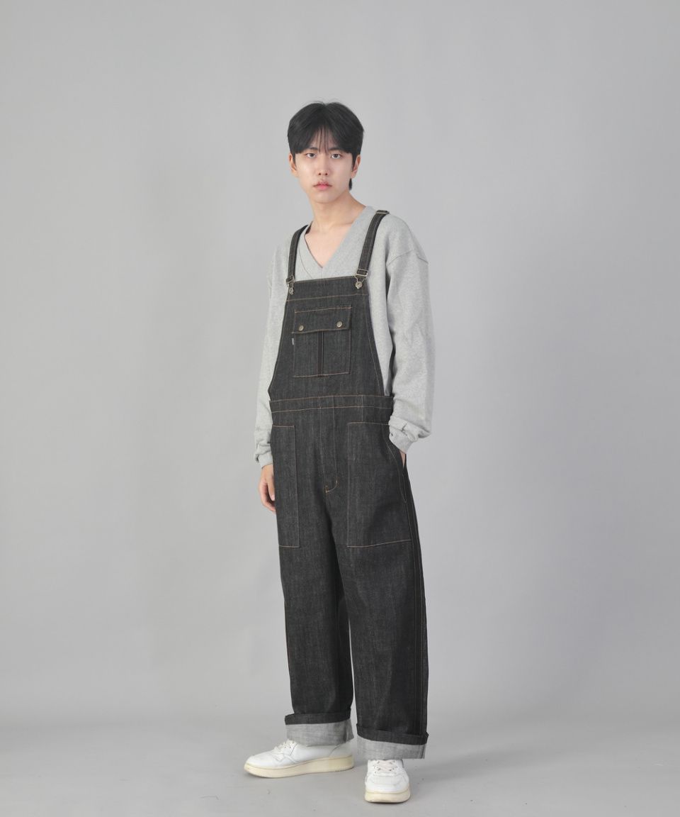 Snap-on ブラックオーバーオール Lサイズ MUSINSA公式 | SAINTCREW PラインクラシックEXワイドオーバーオールPCW