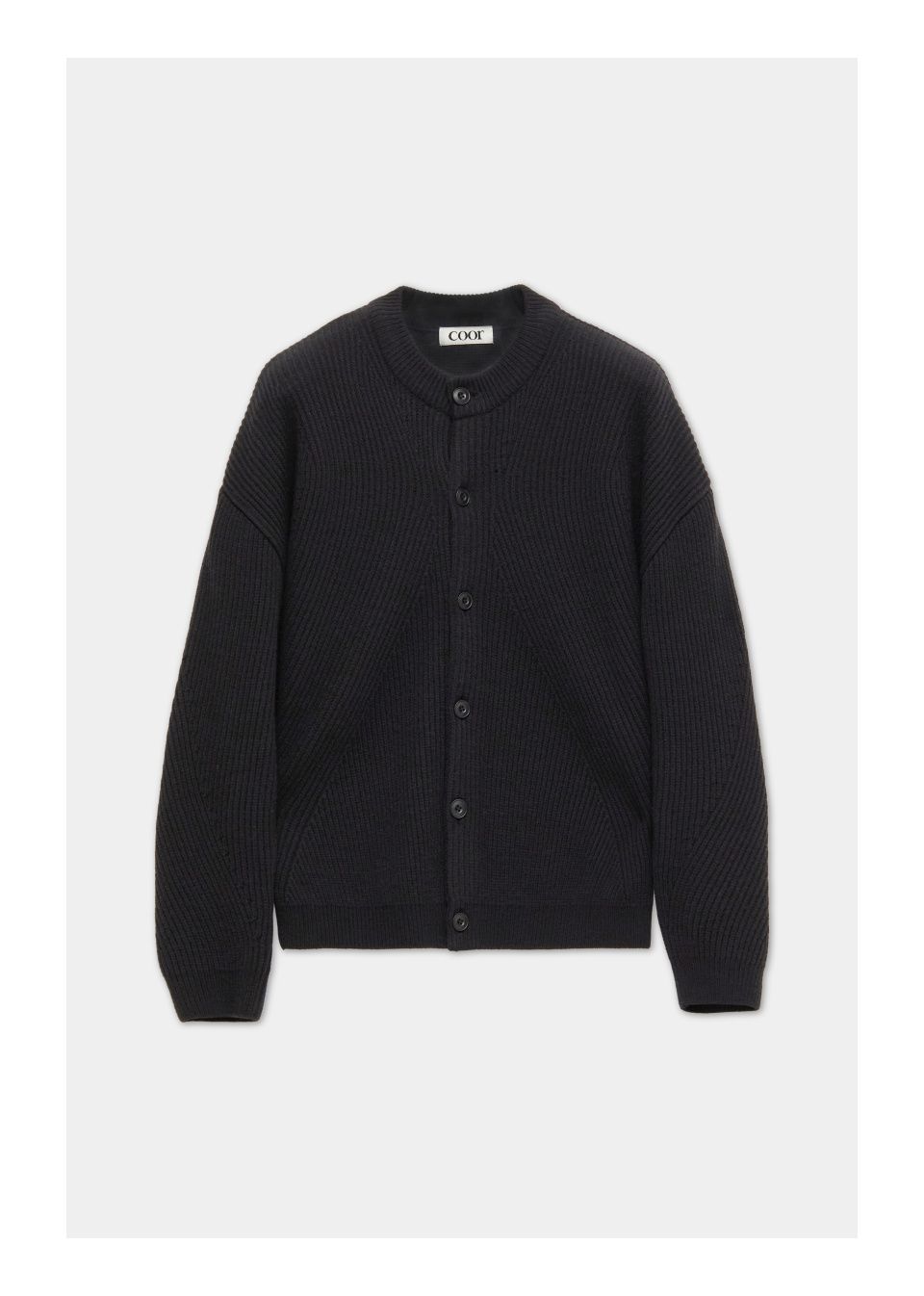 MUSINSA公式 | COOR カーブドリップラウンドネックカーディガン