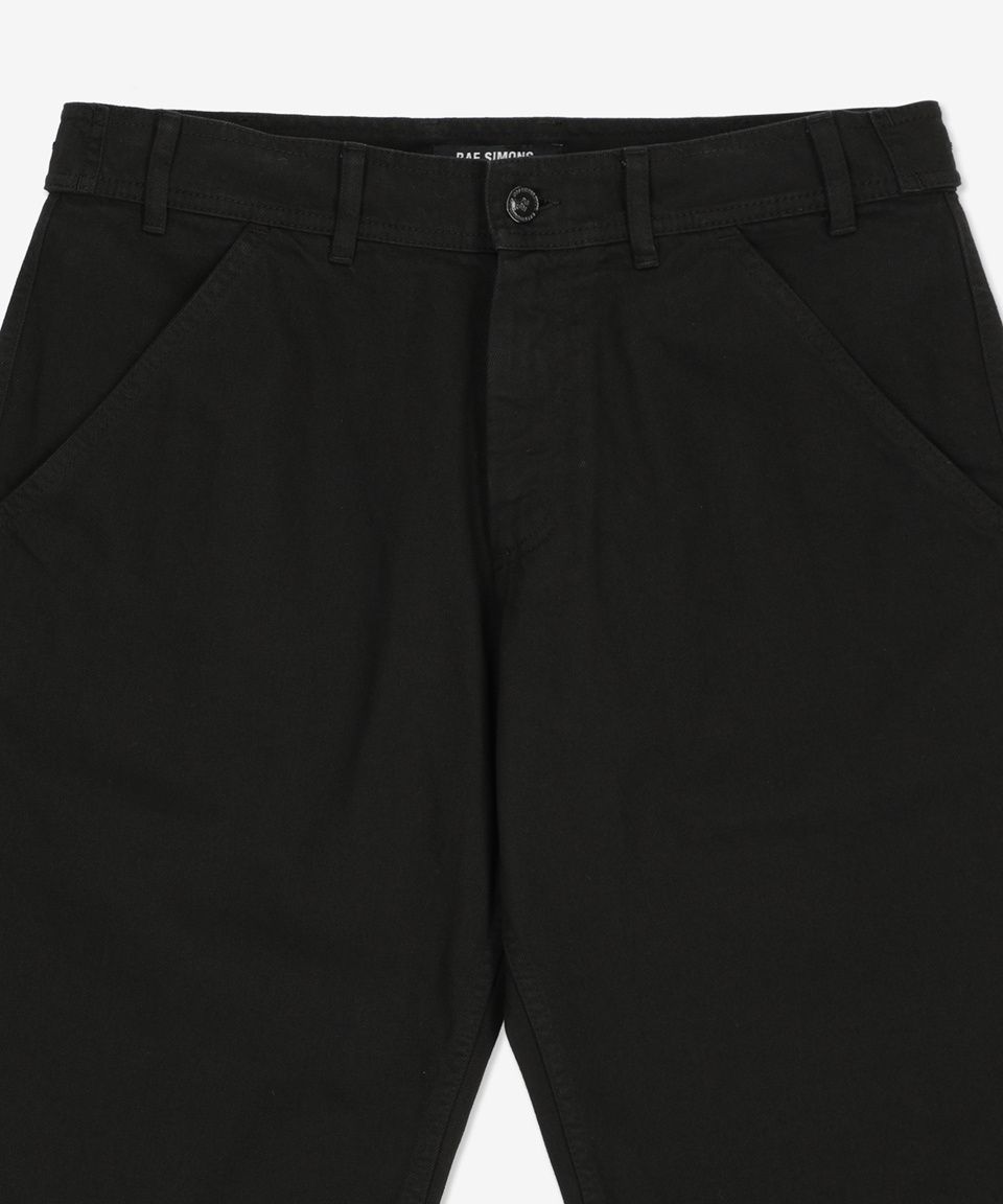 MUSINSA | RAF SIMONS Skate Denim Shorts Pants - Black / 231M3310099