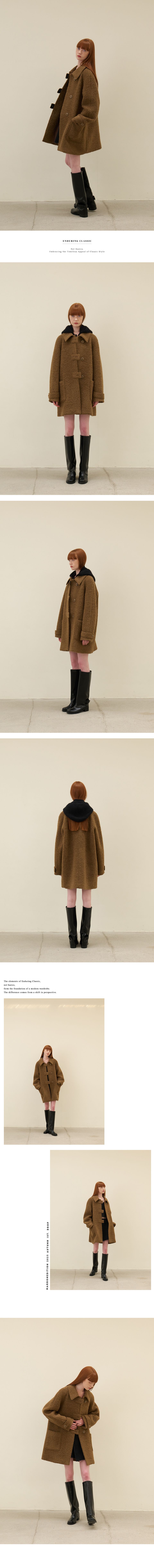 【専用】MARRON EDITION / ブラウンハーフコート MUSINSA公式 | MARRON EDITION 23 Fall_ Brown Melange Half Coat