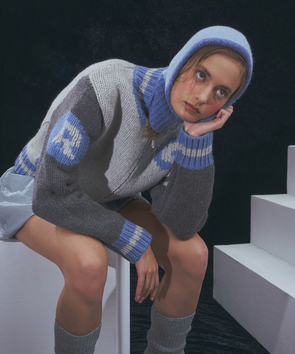 MUSINSA公式 | GROVE GRVR SPORTS_G ニットジップアップ_GREY