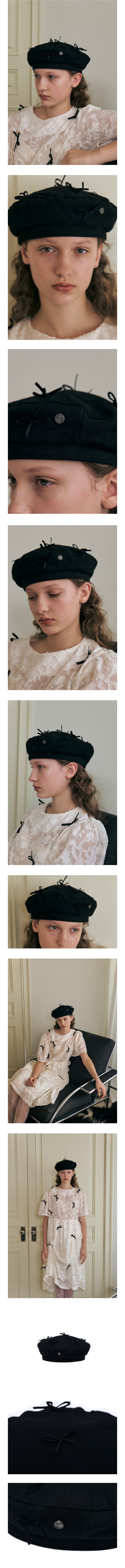 Bow Beret In Black