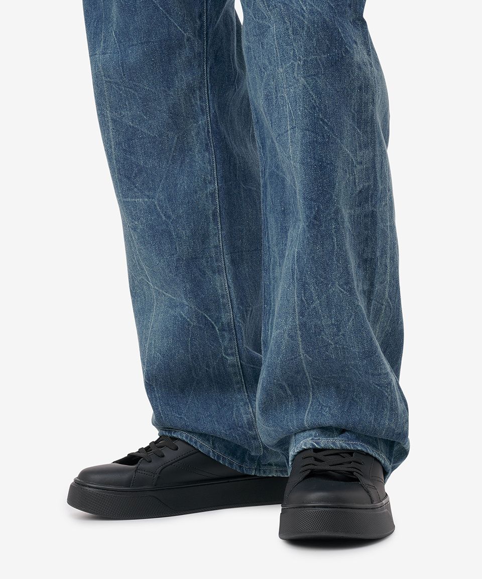 MUSINSA | AURALEE Men's Selvedge Faded Light Denim Pants - Blue