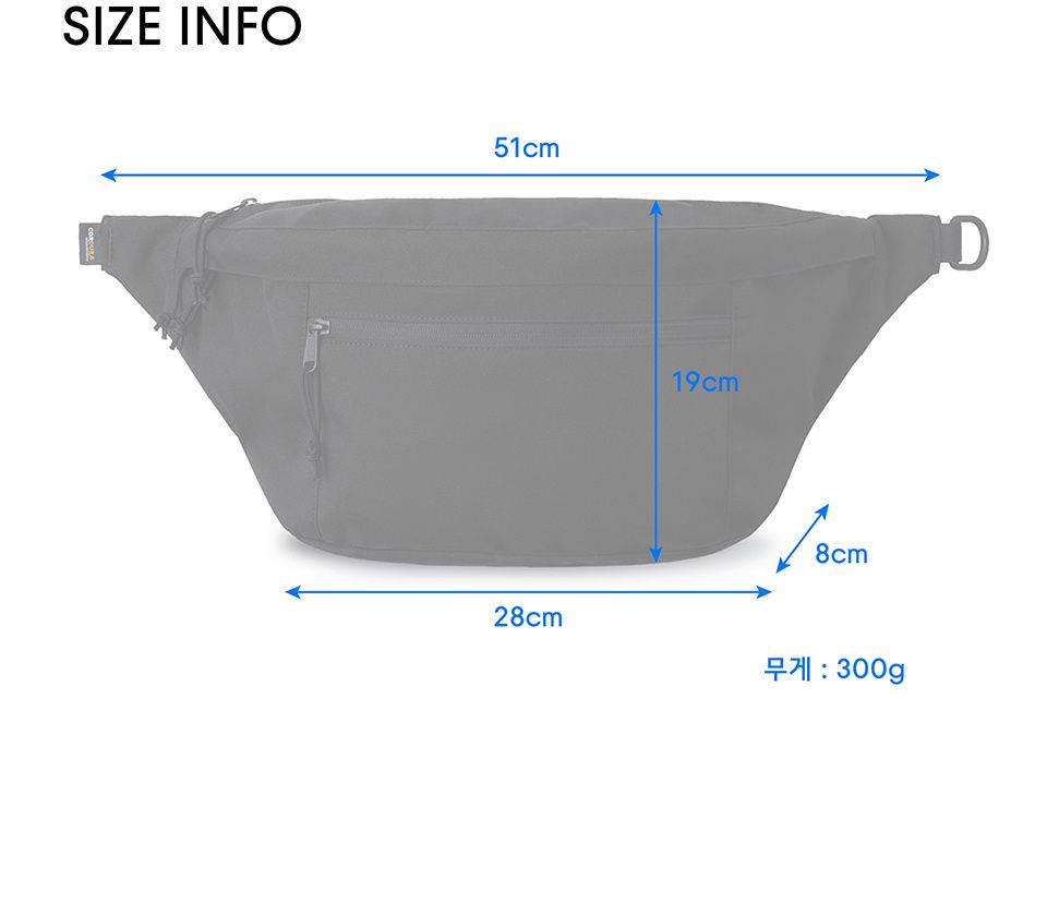 MUSINSA | MUSINSA STANDARD Cordura Big Size Waist Bag [Black]