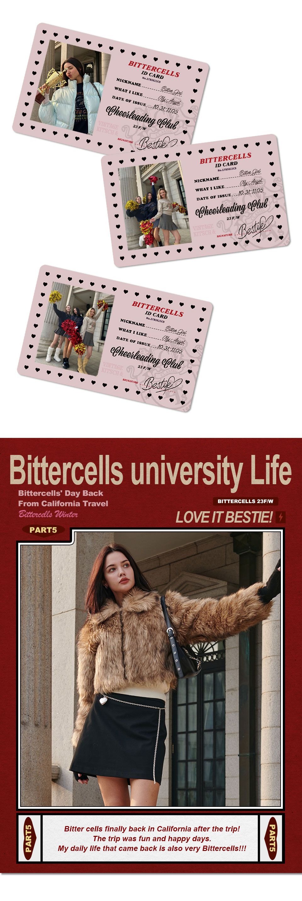 MUSINSA公式 | BITTERCELLS Eco fur jacket (crop fit) - cream